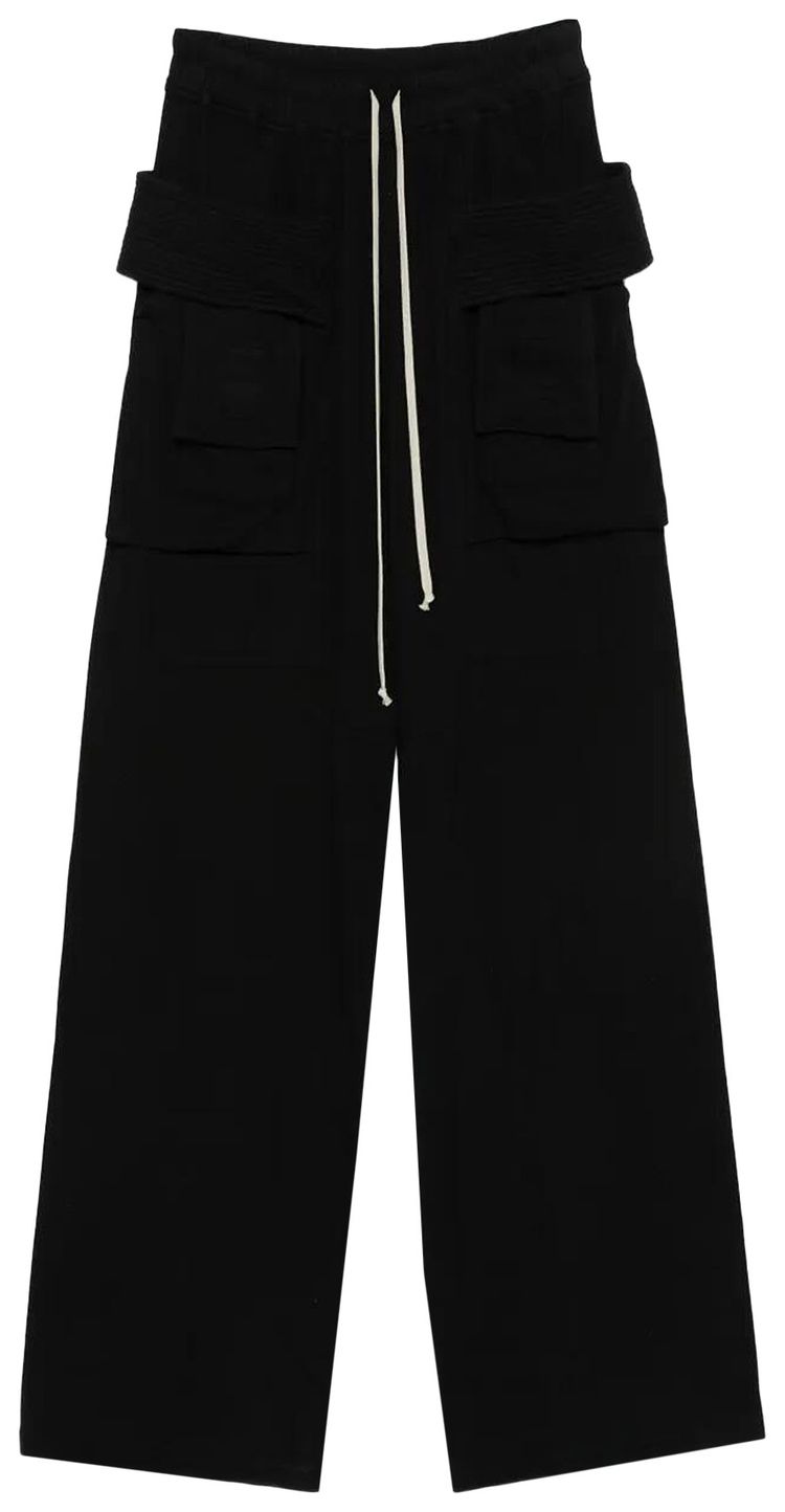 Rick Owens DRKSHDW Cargo Drawstring Wide Pant Black