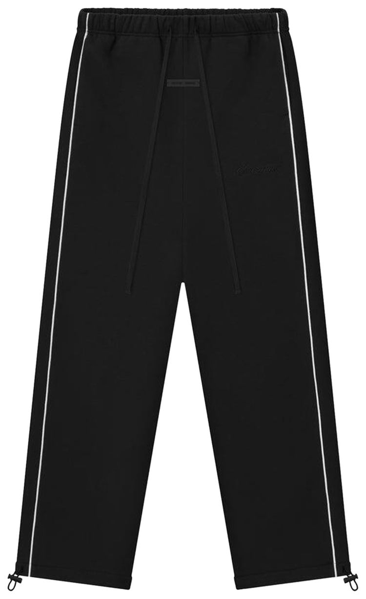 Fear of God Essentials Relaxed Sweatpants With Piping Jet BlackCloud White