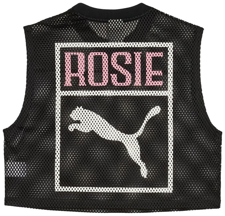 Puma x Rose Relaxed Mesh Top Puma Black
