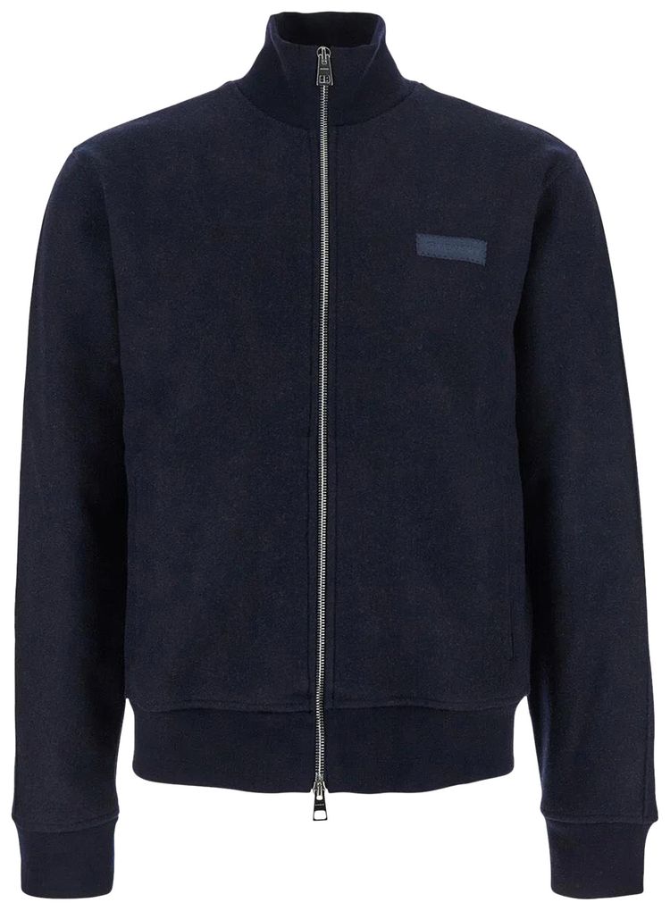 Givenchy Track Pintuck Sleeve Top Navy