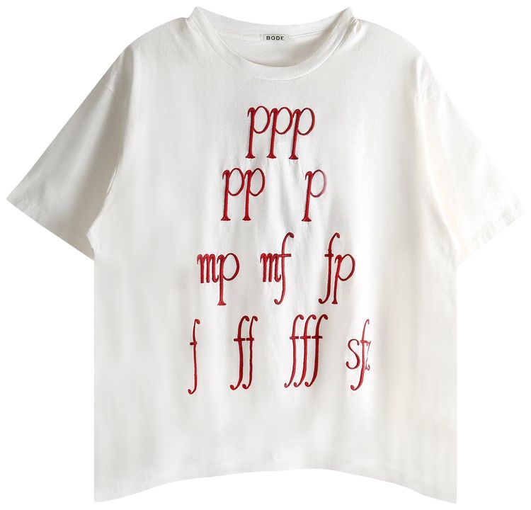 Bode Composer T Shirt Cream