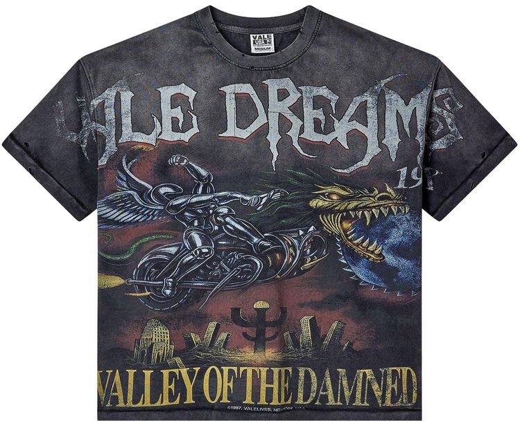Vale Forever Ride The Dragon Tee WashedBlack