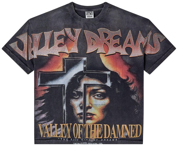 Vale Forever Damned Bling Tee WashedBlack