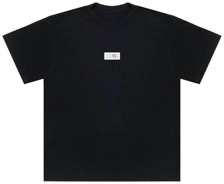 MM6 Maison Margiela Front Label T Shirt Black