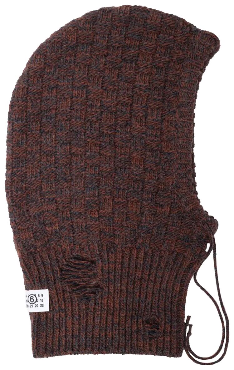 MM6 Maison Margiela Tile Knit Hood Brown