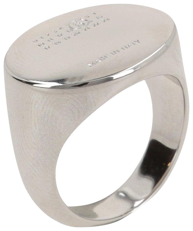 MM6 Maison Margiela Numeric Oval Ring Palladio
