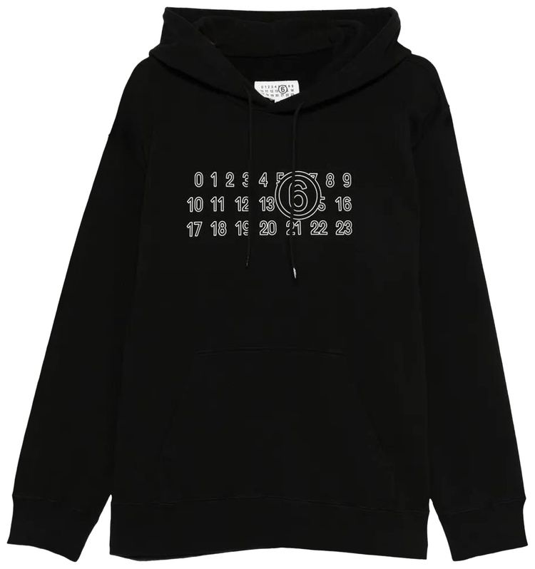 MM6 Maison Margiela Numeric Hoody Black