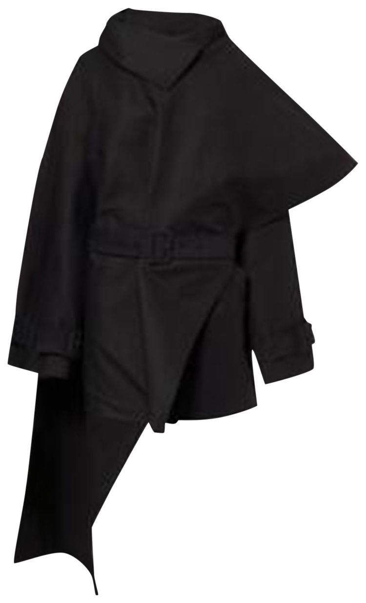 Entire Studios Mini Scarf Coat Black