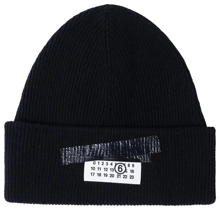MM6 Maison Margiela Numeric Beanie Black