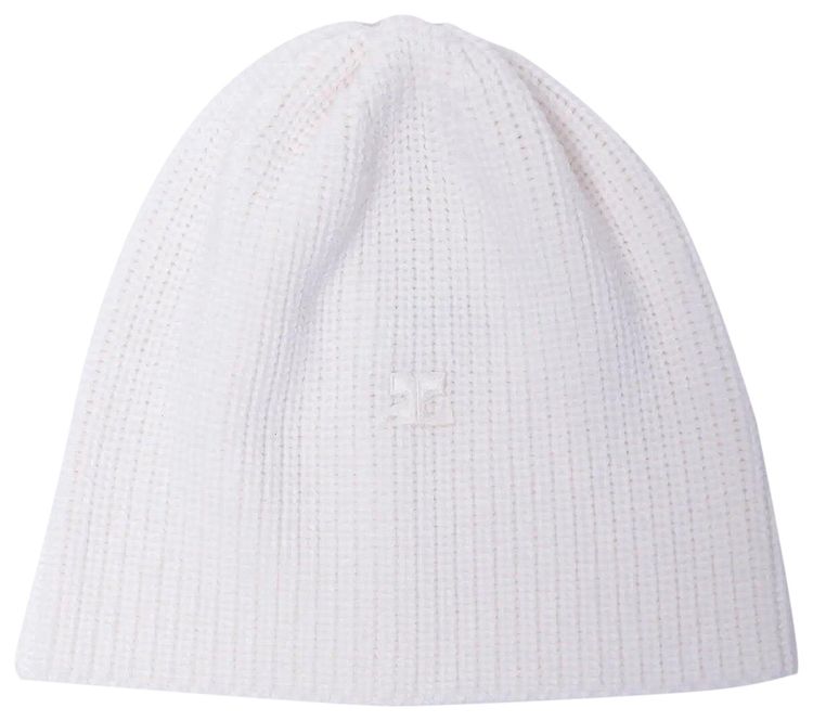 Courreges AC Light Wool Beanie Heritage White