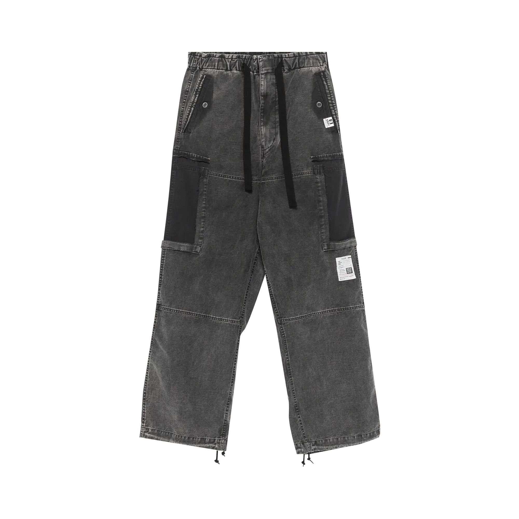 Buy Maison Mihara Yasuhiro Cotton Satin Cargo Pants 'Black