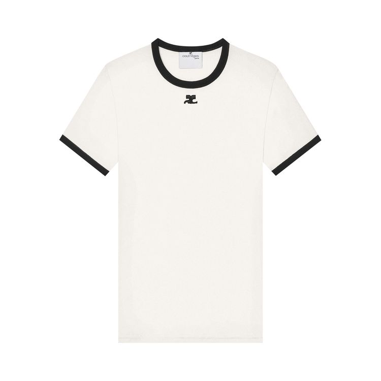 Courreges Signature Contrast T Shirt Heritage White