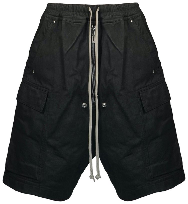 Rick Owens DRKSHDW Cargobela Black Wax Shorts Black Wax