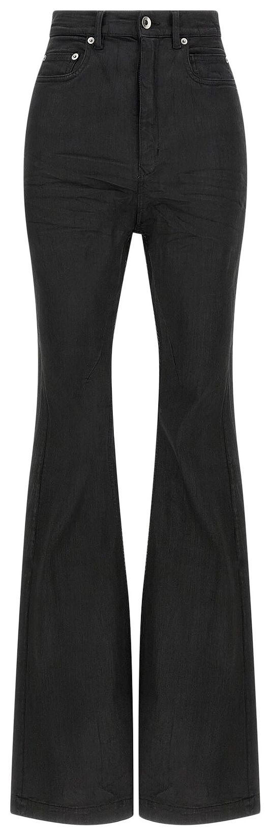 Rick Owens DRKSHDW Womens Bolan Bootcut Jeans Black Wax