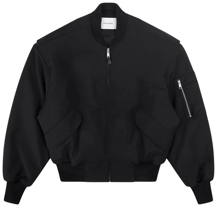 Entire Studios Broad Wool Bomber Black