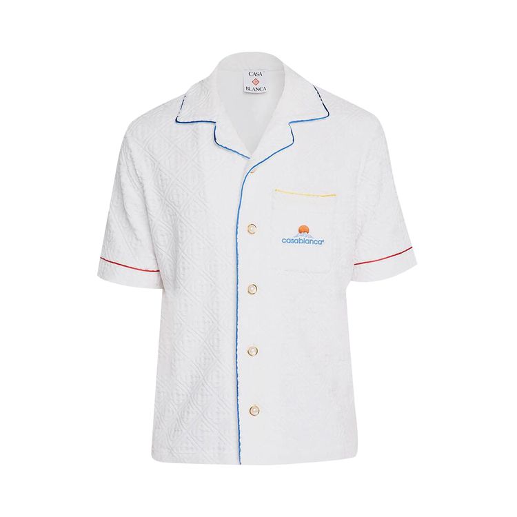 Casablanca Towelling Monogram Shirt Bright White