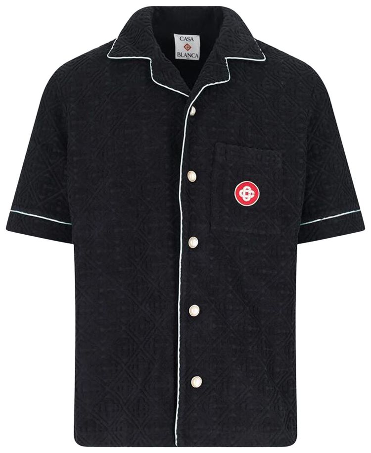 Casablanca Towelling Monogram Shirt Black