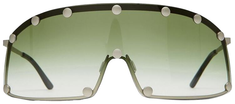 Rick Owens Shielding Sunglasses Silver TempleBosco Degrade Lens