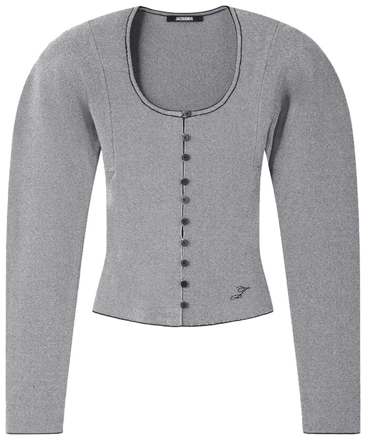 Jacquemus The Sera Cardigan Dark Grey