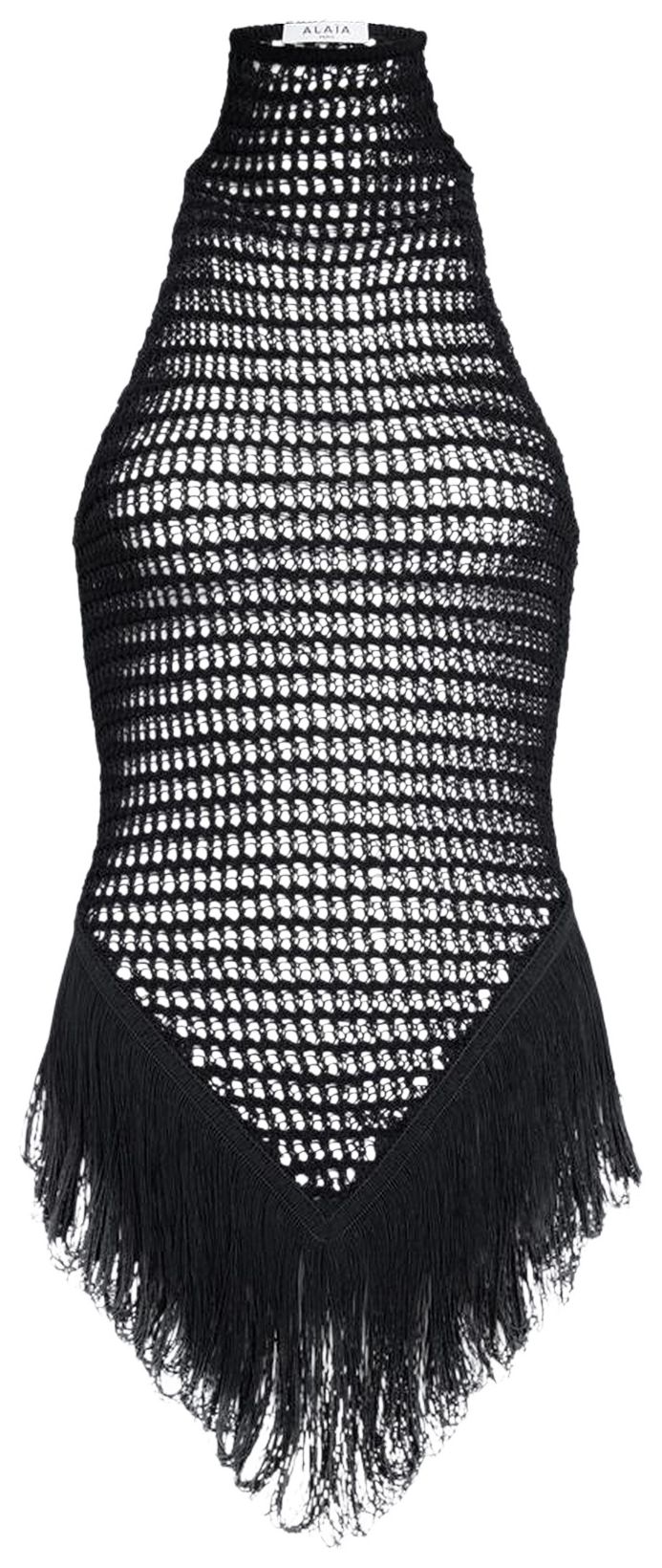 Alaia Fringe Top Noir Alaia