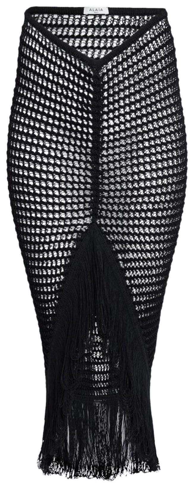 Alaia Crochet Skirt Noir Alaia