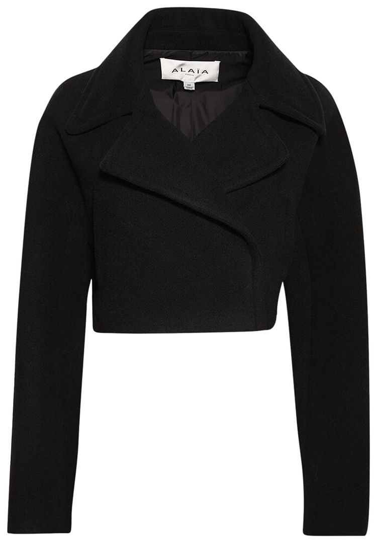 Alaia Cropped Caban Jacket Noir Alaia