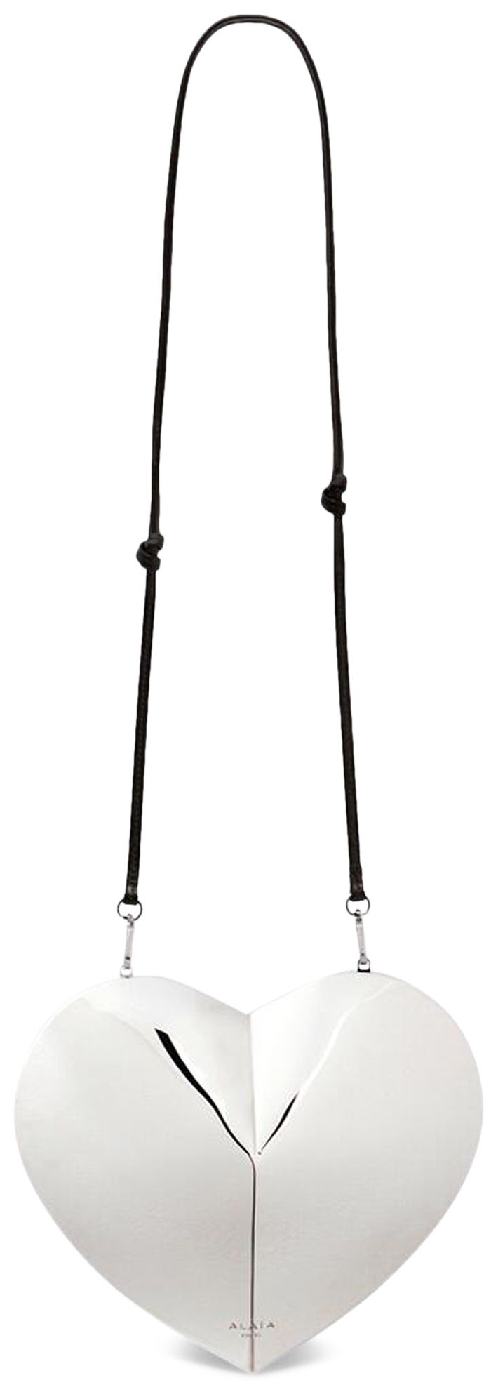 Alaia Le Coeur Clutch Argent