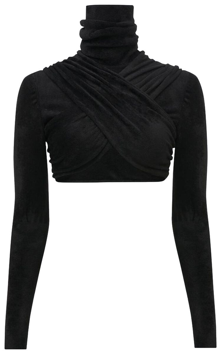 Alaia Draped Top Noir Alaia