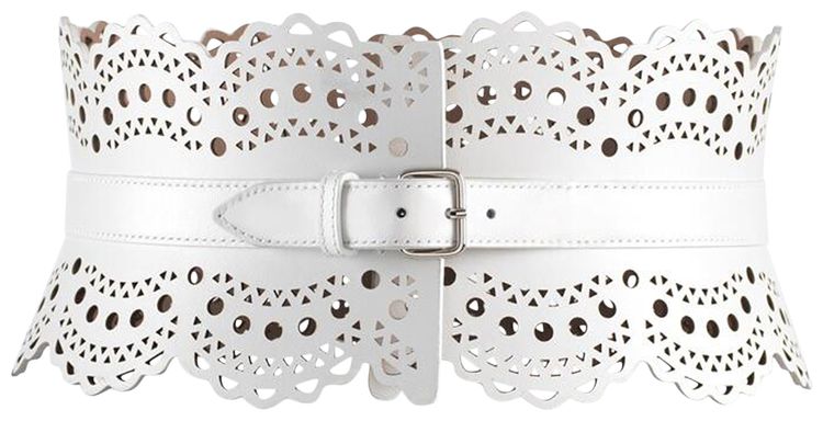 Alaia Bustier Belt Blanc Optique