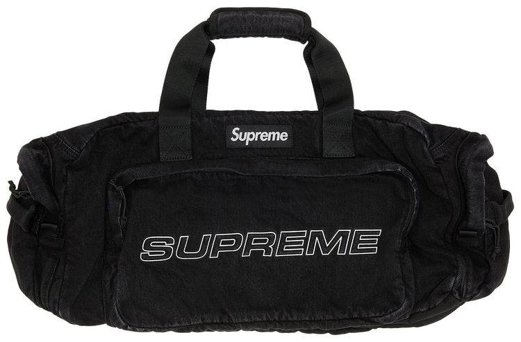 Supreme Denim Duffle Bag Black