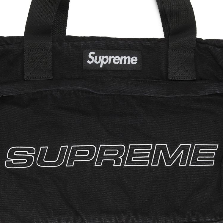 Supreme Denim Duffle Bag Black