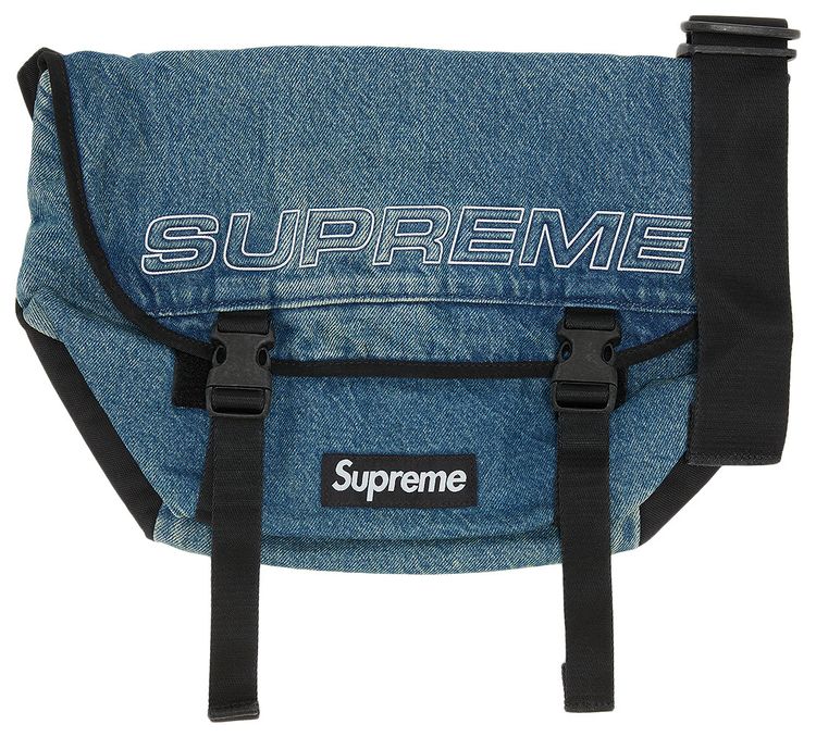 Supreme Denim Messenger Bag Washed Indigo