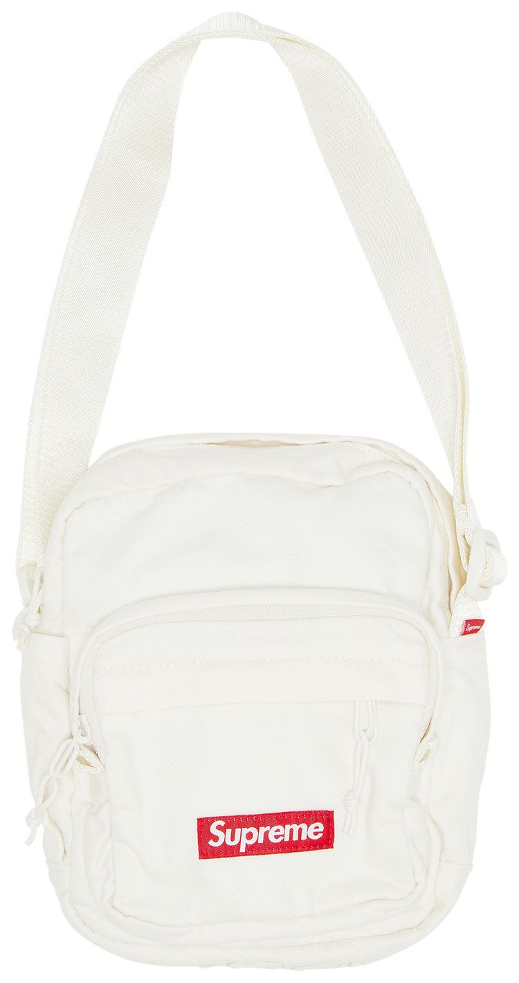 Supreme Denim Shoulder Bag White