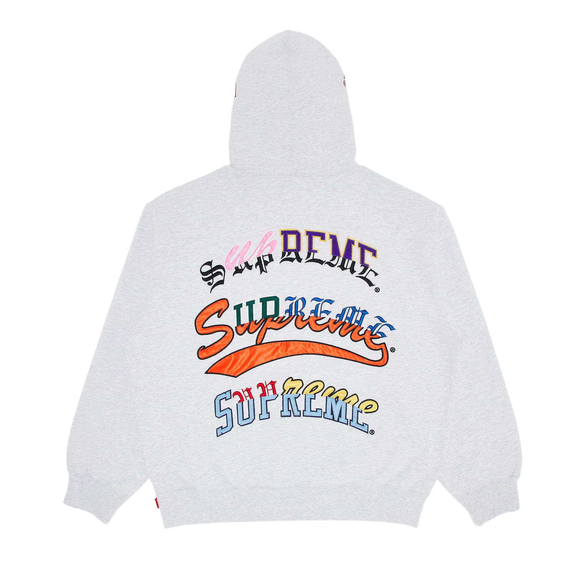 Buy Supreme Multi Logos Hooded Sweatshirt 'Ash Grey' - FW25SW31