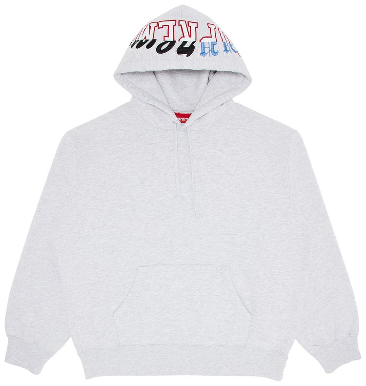 Supreme Multi Logos Hooded Sweatshirt Ash Grey