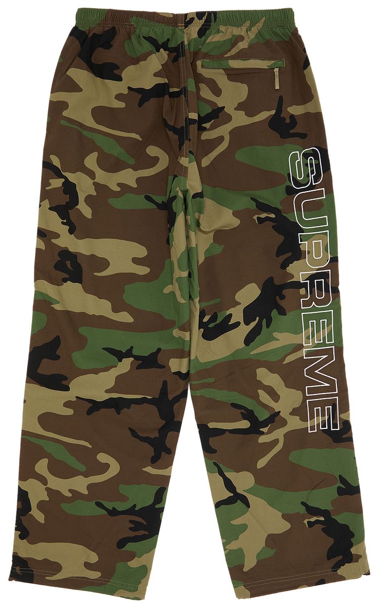 Supreme Spellout Embroidered Ripstop Track Pant Woodland Camo