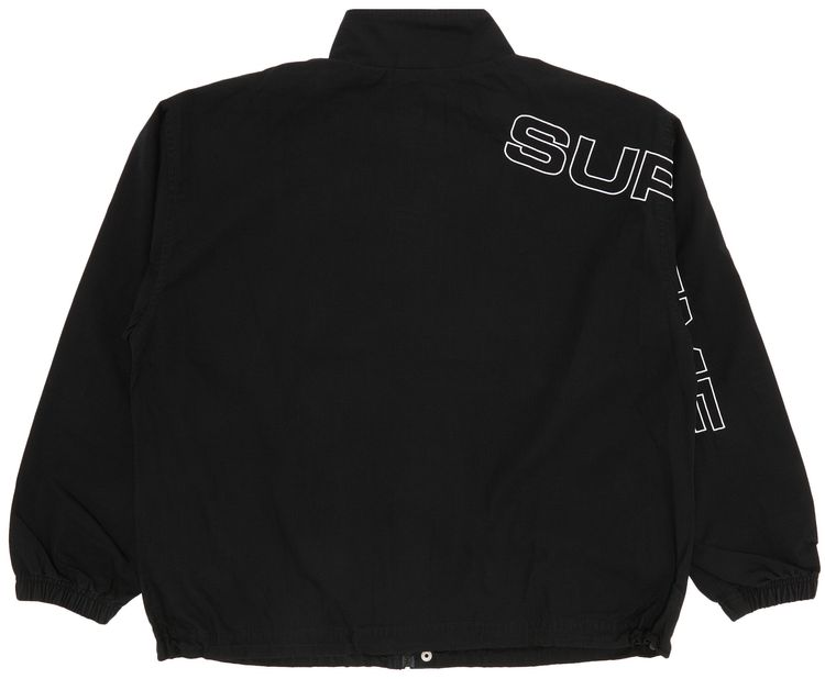 Supreme Spellout Embroidered Ripstop Track Jacket Black