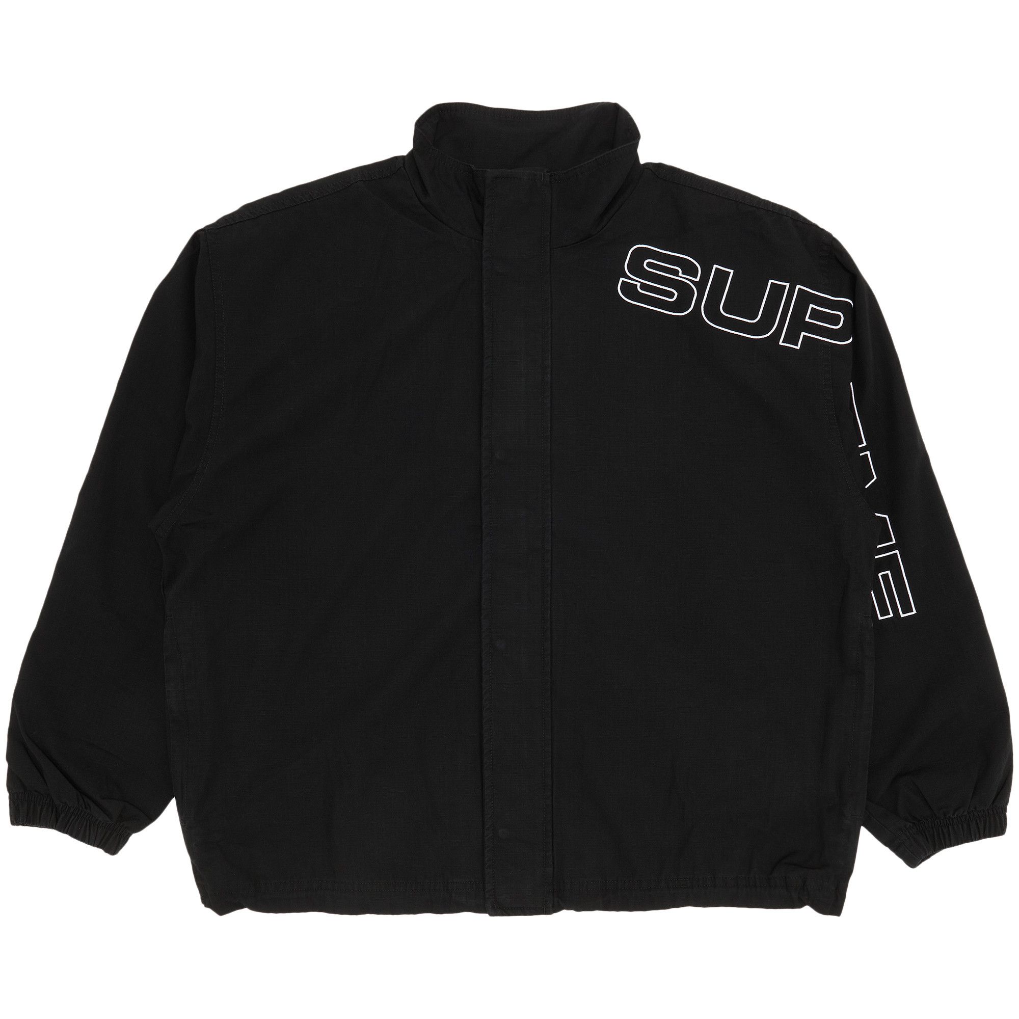 Buy Supreme Spellout Embroidered Ripstop Track Jacket 'Black