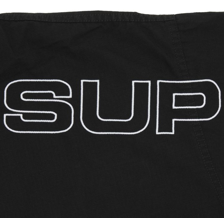 Supreme Spellout Embroidered Ripstop Track Jacket Black