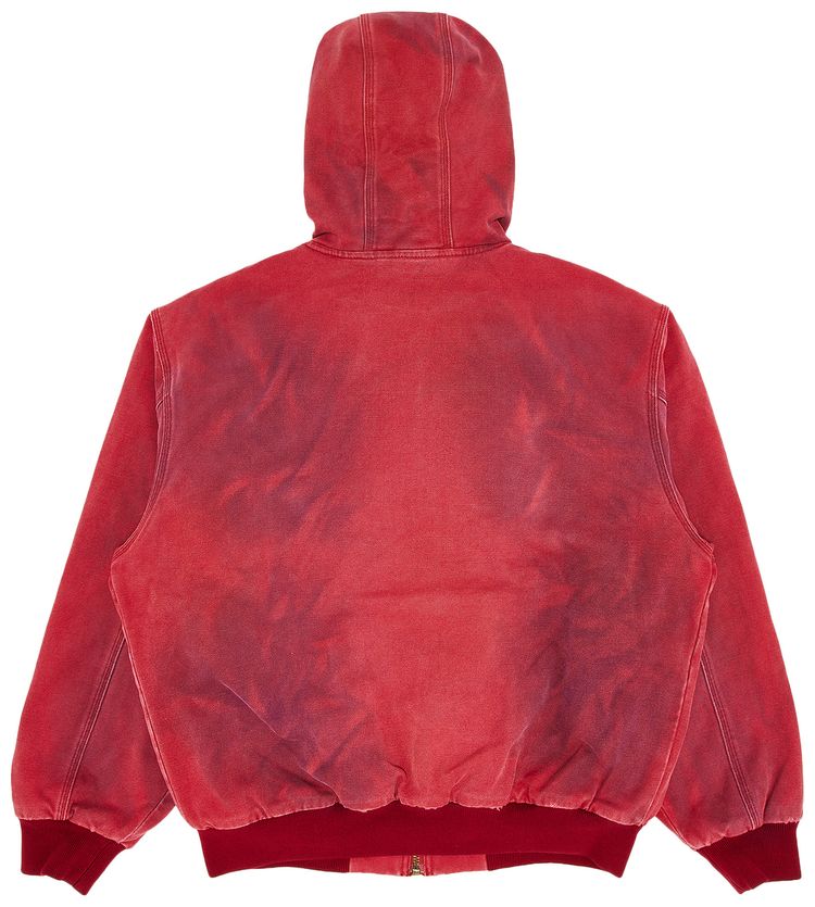 Supreme Reflective Arc Hooded Work Jacket Red