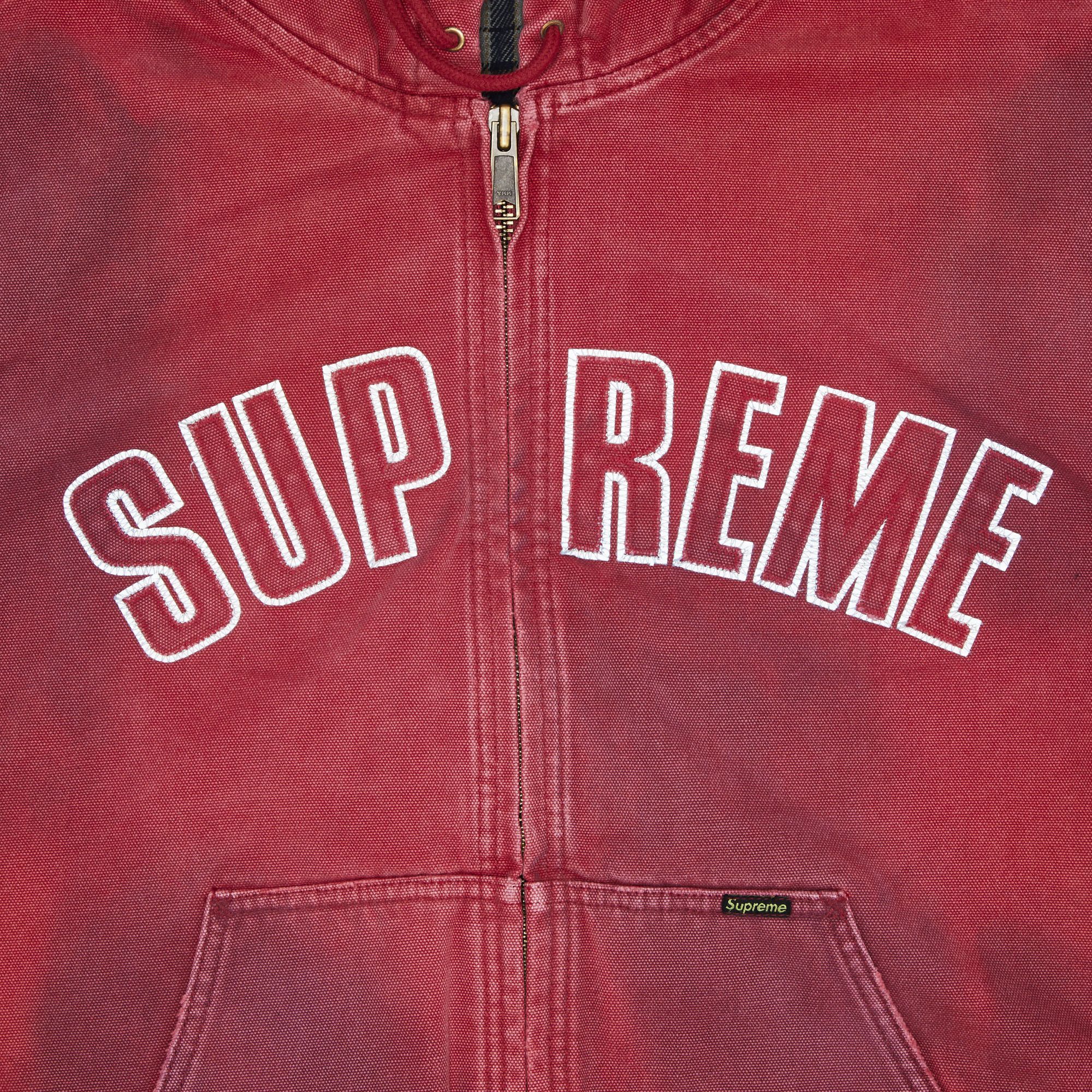 Buy Supreme Reflective Arc Hooded Work Jacket 'Red