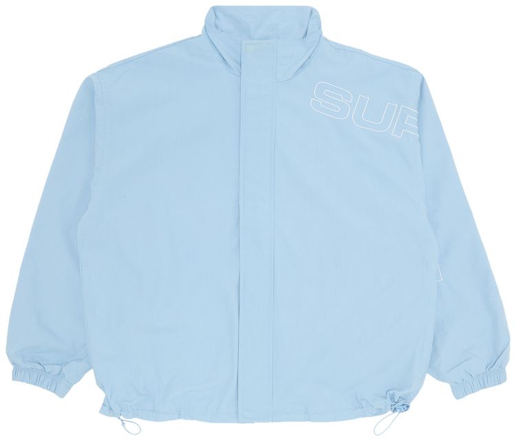 Supreme Spellout Embroidered Ripstop Track Jacket Light Blue
