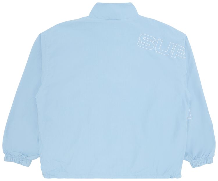 Supreme Spellout Embroidered Ripstop Track Jacket Light Blue