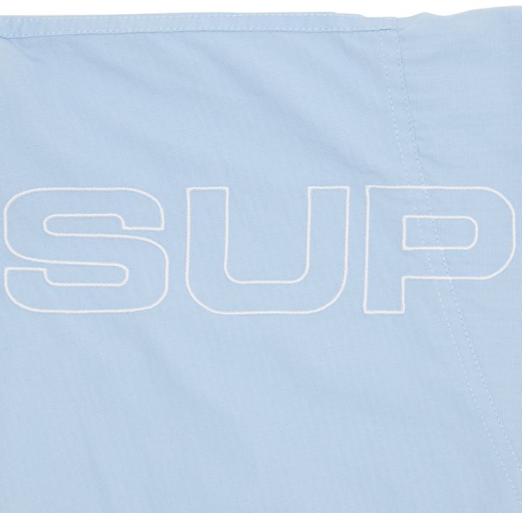 Supreme Spellout Embroidered Ripstop Track Jacket Light Blue