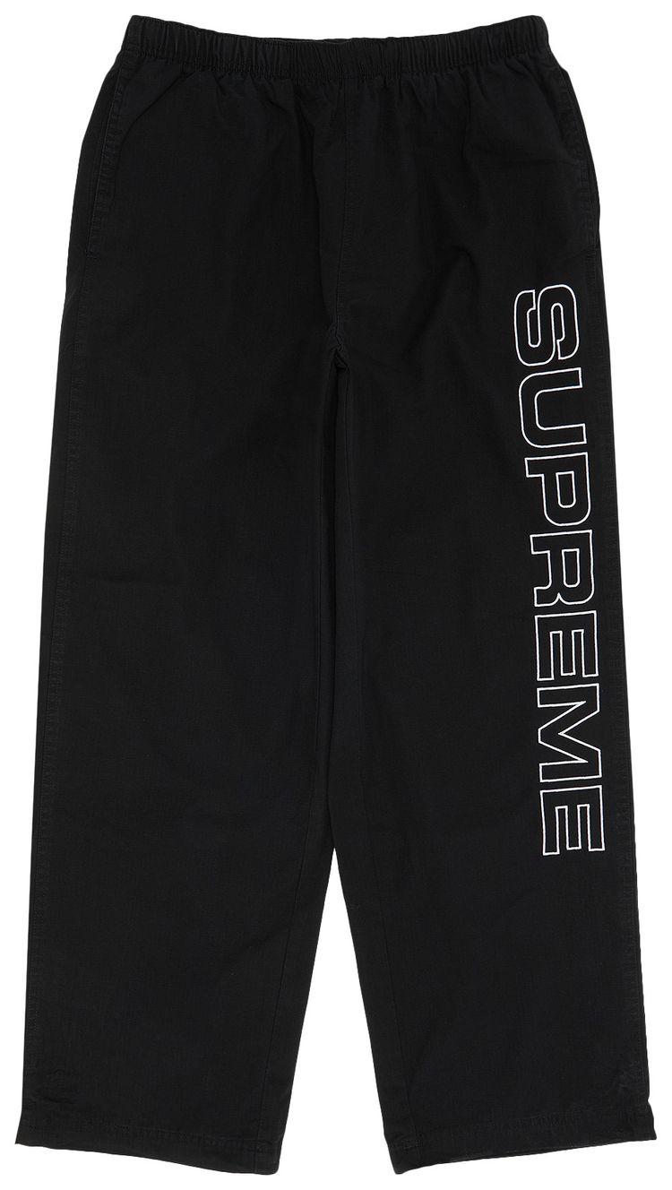 Supreme Spellout Embroidered Ripstop Track Pant Black