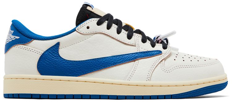 Fragment Design x Travis Scott x Air Jordan 1 Retro Low OG SP Sail Military Blue
