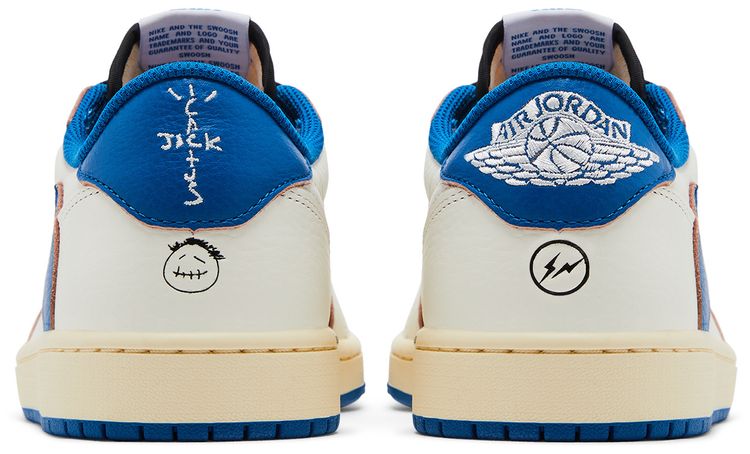 Fragment Design x Travis Scott x Air Jordan 1 Retro Low OG SP Sail Military Blue