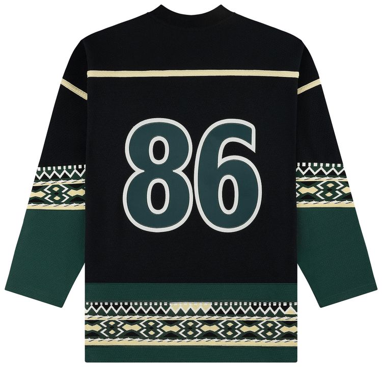 Aime Leon Dore x Mitchell  Ness Artisan Hockey Jersey Black