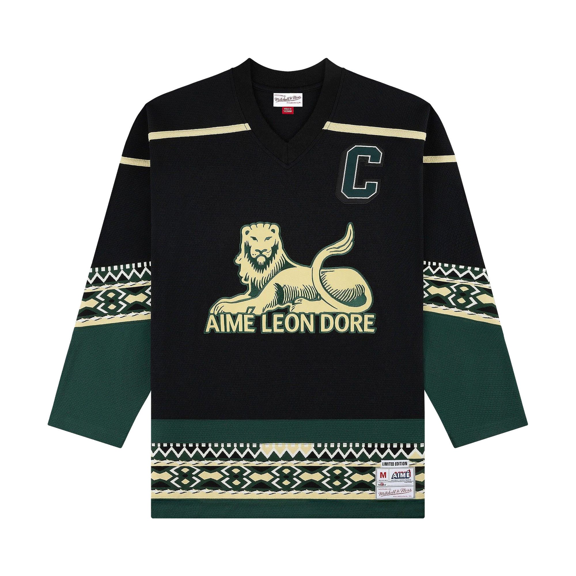 Buy Aimé Leon Dore x Mitchell & Ness Artisan Hockey Jersey 'Black