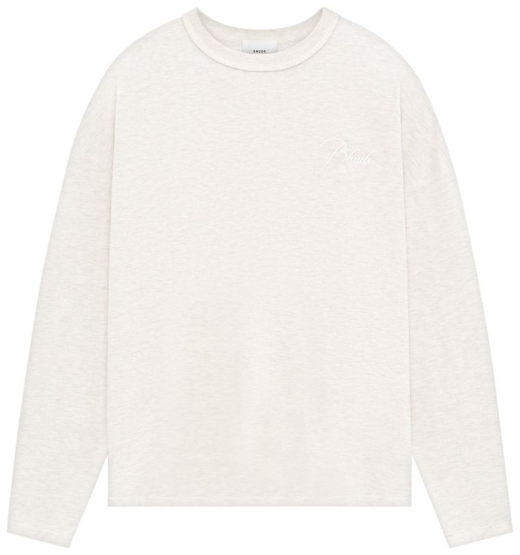 Rhude Long Sleeve Reverse Tee Oat